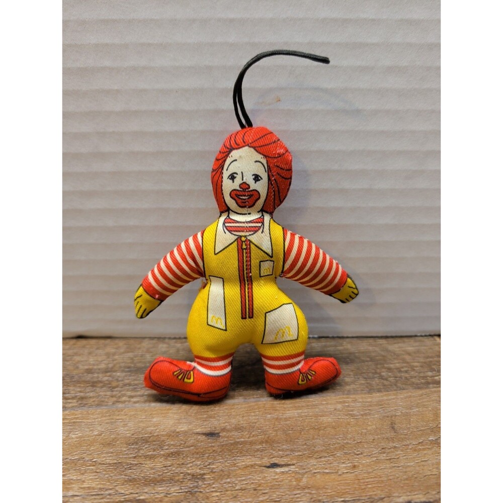 McDonald's Ronald McDonald Fabric Vintage 1981 Christmas Ornament Holiday